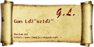 Gan László névjegykártya