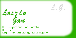 laszlo gan business card